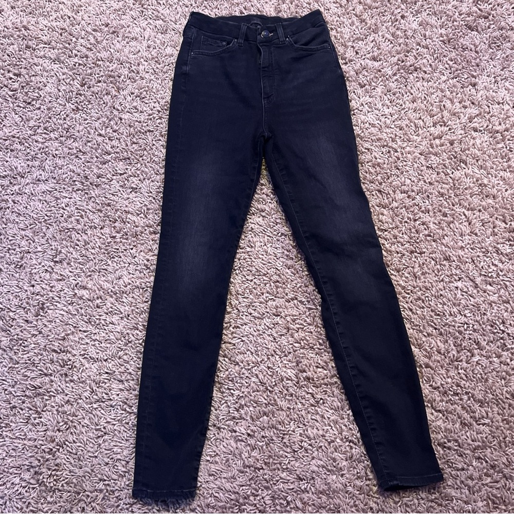 Black denim skinny jeans